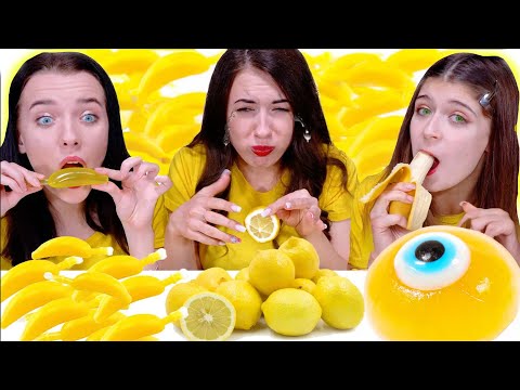 Only Yellow & Orange ASMR Candy Mukbang: A Sweet Race Challenge! 🍬 Compilation