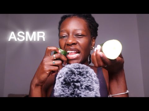 ASMR EATING CUCUMBERS 🥒 * Late Night Snack (Crunchy Sounds)