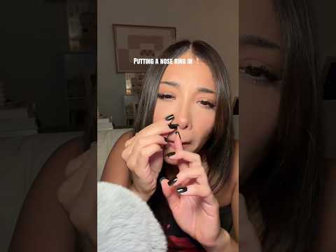 PUTTING MY NOSE RING BACK IN 👃🏼 #asmr #fyp #nosering