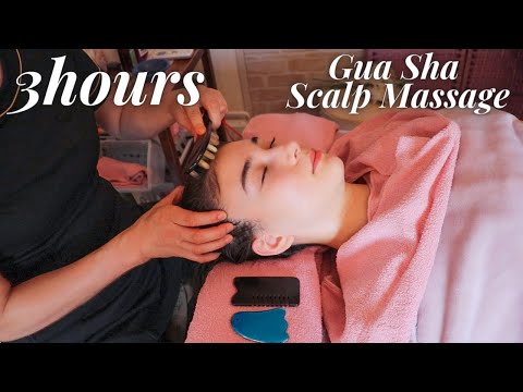 ASMR 3hrs Japanese Gua Sha Professional Scalp & Facial Massages (Compilation of Pro Mary's Beaute )