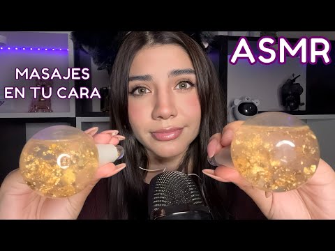 ASMR ESPAÑOL / MASAJES INT3NSOS en TU CARA + ACARICIO TU ROSTRO (Atención personal)