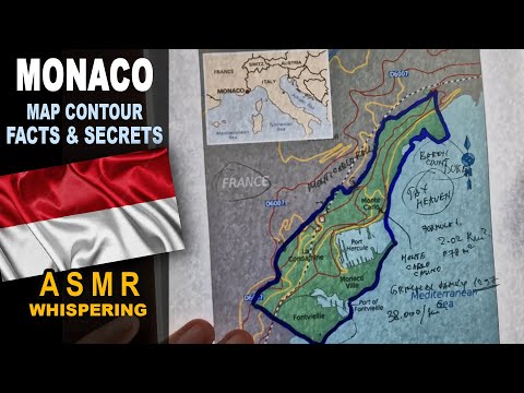 ASMR: Map of MONACO tracing with facts | Main CITIES less known facts  |ASMR maps and facts