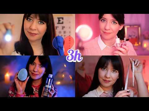 ASMR • 3H pour dormir (Roleplay Médecin, Couturière, Spa & Amie) • FR