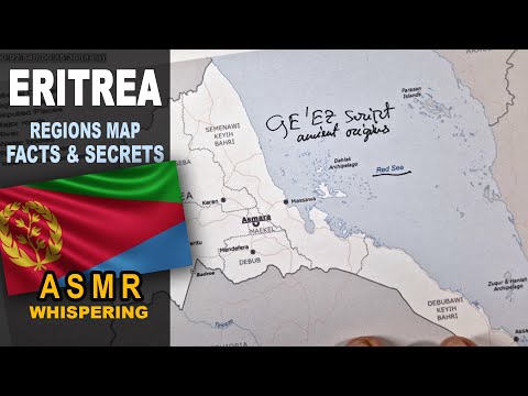 ASMR: ERITREA regions map contour | Main Cities Key Facts and Highlights |  ASMR maps and facts