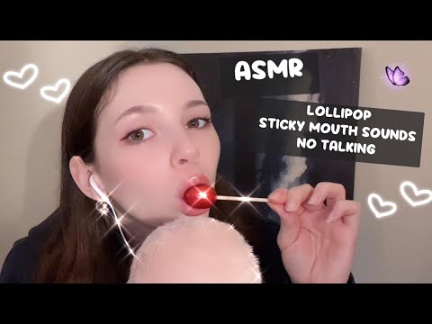 ASMR 🍭🫧 Lollipop Mouth Sounds ┊ Spit Painting, Sticky, Clicky, Breathing Sounds, No Talking