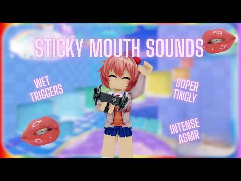 Roblox ASMR ❤️sticky mouth sounds for good tingles❤️ (NO TALKING)