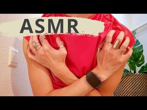 ASMR PURE SATIN RUBBING & EARRING TAPPING | RED DRESS ELEGANCE | NO TALKING | DEEP SLEEP 😴❤️
