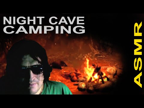 A night in a CAVE  | soft spoken triggers and cave echo sounds | Relaxing cave camping ASMR
