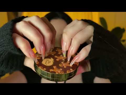 *one minute asmr* gingerbread bronzer tapping (no talking)
