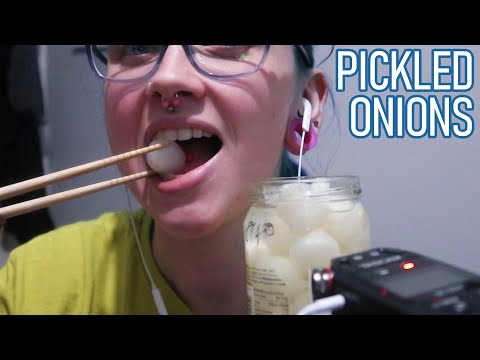 ASMR Eating Pickled Onions (Crunchy Juicy Eating Sounds)