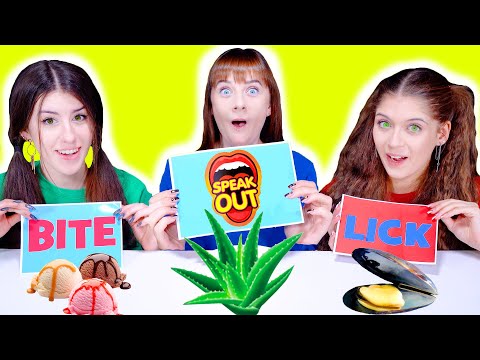 BITE OR LICK ASMR FOOD CHALLENGE | EATING SOUNDS LILIBU