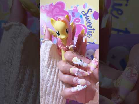 Fluttershy press on nails !🎀ASMR ￼✨