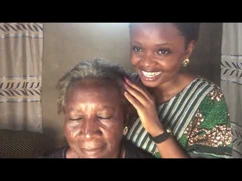 ASMR SCRATCHING MY MOM’S SCALP 