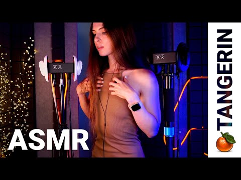 ASMR Fabric Scratching / Ear Massage / Kisses & Echo Effect | Tangerin