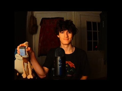 Im back :) ASMR (Mic scratching, intense whispering, tapping, liquid shaking, mic blowing)