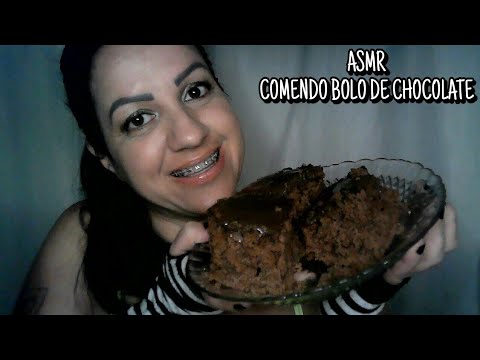 ASMR-MUKBANG COMENDO BOLO DE CHOCOLATE #rumo2k #mukbang #asmr