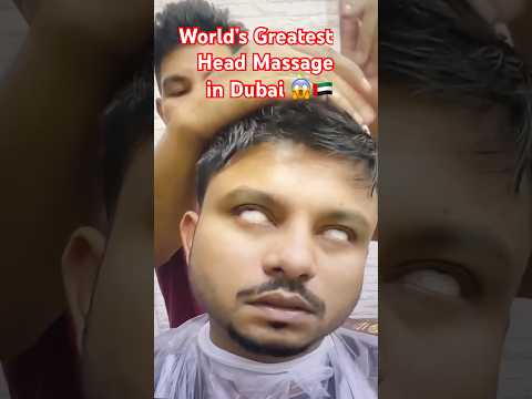 ASMR 😱 World's Greatest Head Massage in Dubai 🇦🇪 #shorts  #massage #trending #viral #barber