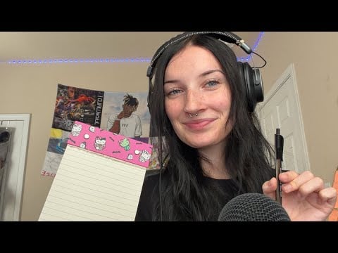 ASMR girl in your class draws you 