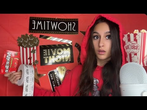 ASMR| You go to the BEST movie theater *selling u tickets and snacks*🍿
