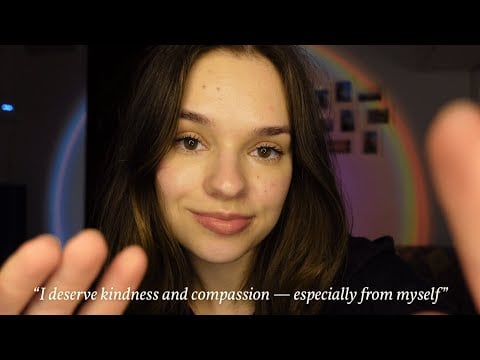 ASMR calming affirmations for self love (with relaxing hand movements)