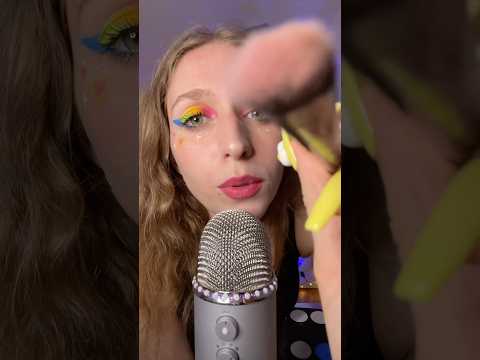 ASMR time for rainbow eyeshadow 👀 #asmr #asmrshorts #shorts
