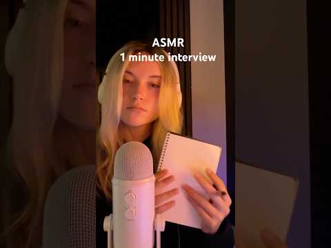 A quick ASMR interview for you😋 #asmr #tiktokasmr