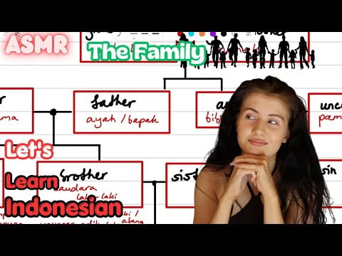 ASMR Learning the TINGLIEST Language INDONESIAN (soft spoken) for sleep and tingles | family members