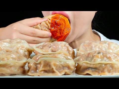 Homemade Kimchi Wang Mandu • Korean King(Giant) Dumplings • Cooking & Mukbang ASMR