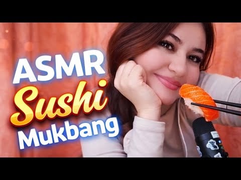 ASMR Close Up Sushi Eating Sounds 🍣