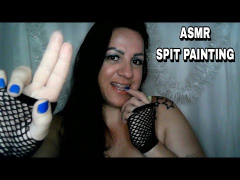 ASMR-SPIT PAINTING (BANHO DE FATO) #asmr #rumo2k #arrepios #spitpainting
