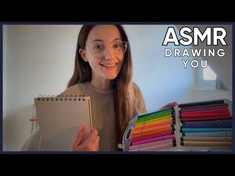 ASMR Drawing You with colourful felt tip pens 🎨✨