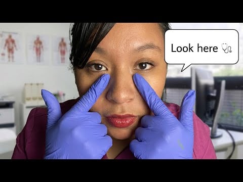 ASMR cranial nerve exam role play 👩‍⚕️