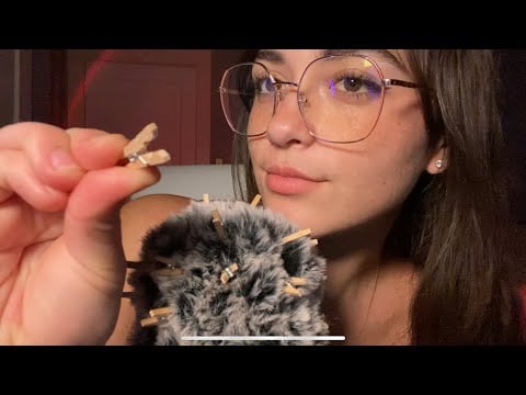 ASMR | fluffy mic plucking -CK -CK sounds