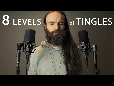 ASMR 8 levels of tingles - whispering from calm to intense