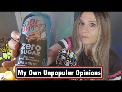 ASMR Trying Dr. Pepper Creamy Coconut | My Own Unpopular Opinons | Whispered Gum Chewing