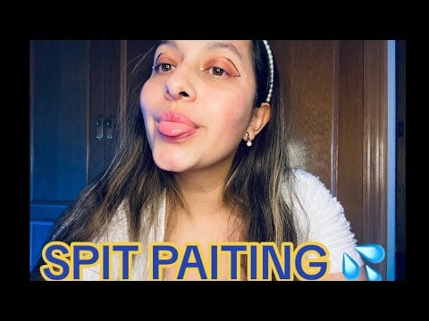 ASMR ✨ SPIT PAITING MAQUILLAJE PARA IRNOS DE FIESTA 🎉 💦♥️🥰