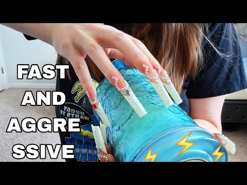 Fast and Aggressive Glass Scratching + Tapping ASMR