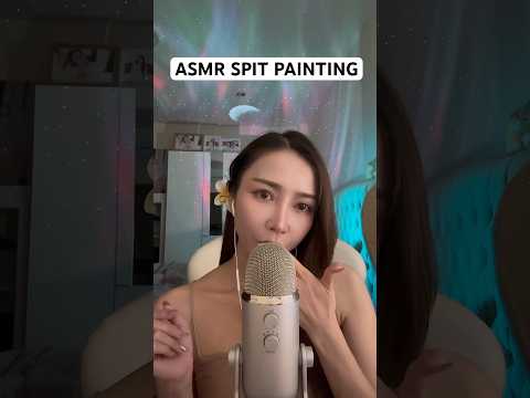 ASMR Spit painting #asmrshorts #relax #amsrsounds #asmr #asmrvideo #asmrsleep #asmrmouthsounds