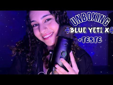 ASMR | UNBOXING DO NOVO MICROFONE + TESTE – BLUE YETI X 🌀