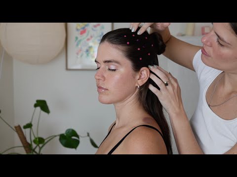 ASMR Perfectionist Sleek Updo W/ Gems & Glowy Makeup Look 💎💖 (Whisper)