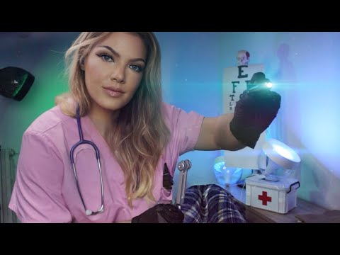 ASMR Night Nurse Full Body Medical Exam in your Hospital Bed | Ear, Otoscope, Neurological, Cranial