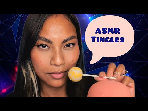 ASMR Eating A Banana Split Flavor Lollipop, Playing A Mobile Game , Tapping Sounds