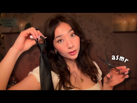 ASMR getting you ready for a date roleplay 🌹 (personal attention, plucking, haircut)