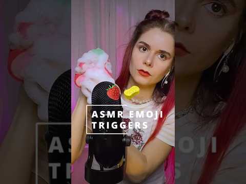 ASMR Triggers from my Emoji Challenge video 🍓