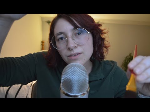 ASMR Whispering While Brushing Your Face