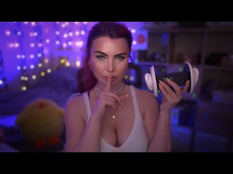 ASMR Breathy Inaudible/Unintelligible Whispers & Mouth Sounds ~Whispering Sweet Nothings In Your Ear