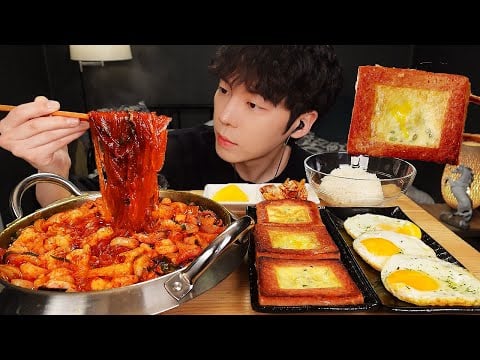 MUKBANG | 집밥! 직접 만든 매운 낙곱새 & 계란 통스팸, 김치 간장계란밥 먹방 | RECIPE KOREAN HOME FOOD الأرز المنزل Nhà gạo