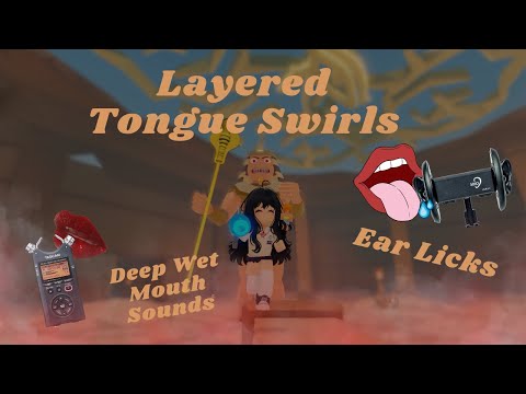 Roblox ASMR  💫deep layered tongue swirls + some ear licks💫