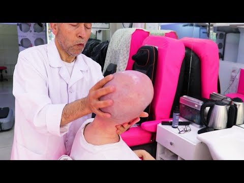 THE STRONGEST HEAD MASSAGE OF MY LIFE 💣💪  | #PINKBARBER | ASMR BARBER MASSAGE