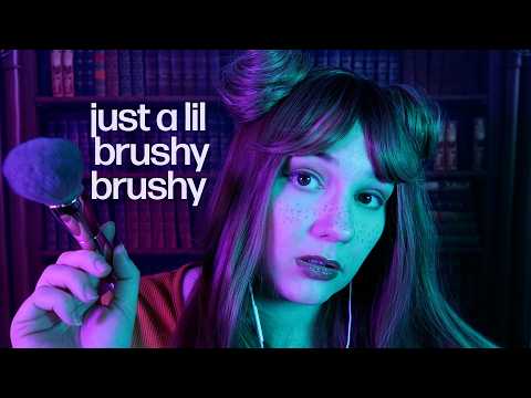 ASMR Inaudible / Unintelligible Whispers & Face Brushing